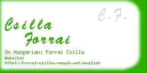 csilla forrai business card